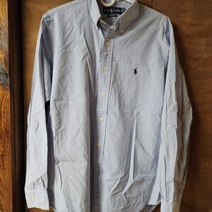 Polo by Ralph Lauren Men's Light Blue Plaid Shirt
